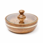 সুন্নতী বাবলা কাঠের কারী বোল ঢাকনাসহ| Kather Bowl | Premium Wooden Curry Bowl with Lid