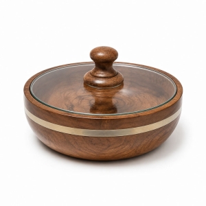 সুন্নতী বাবলা কাঠের কারী বোল ঢাকনাসহ| Kather Bowl | Premium Wooden Curry Bowl with Lid