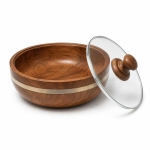 সুন্নতী বাবলা কাঠের কারী বোল ঢাকনাসহ| Kather Bowl | Premium Wooden Curry Bowl with Lid